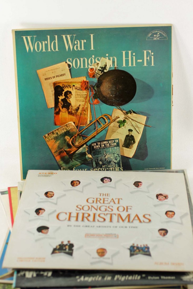 Stack of Vinyl Records including Christmas, etc: LPs that include Christmas and other genres of music