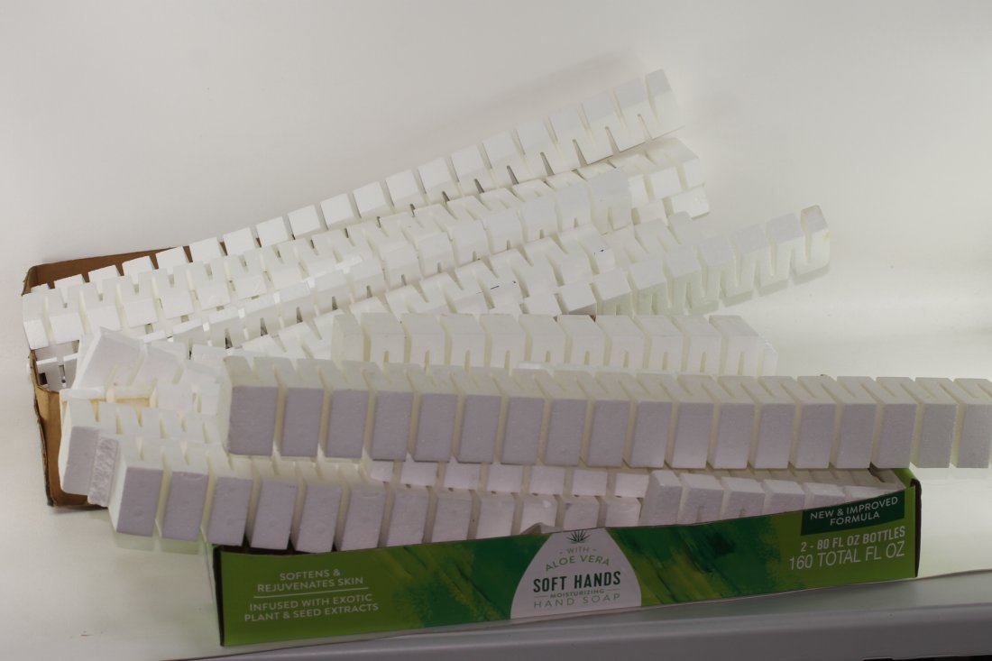 Styrofoam Risers and Ramps for Toy Trains: Styrofoam risers and ramps for model railroad sets.