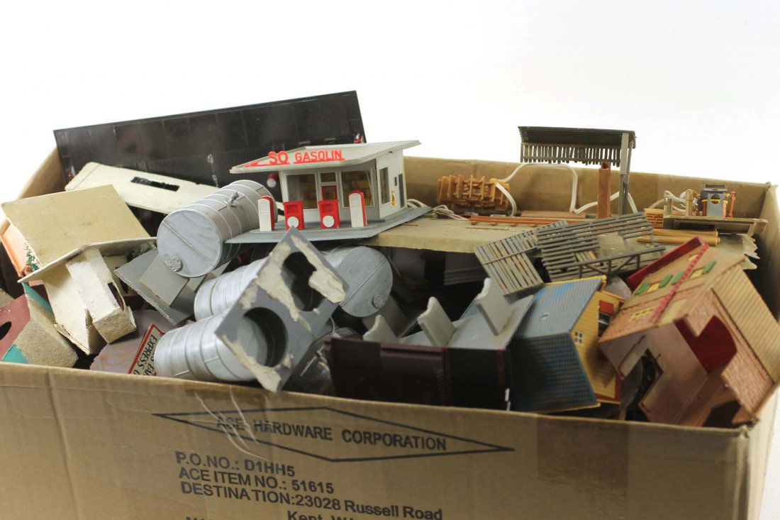 Lot of Plastic Buildings for HO Scale Model Railroads (1 of 1)