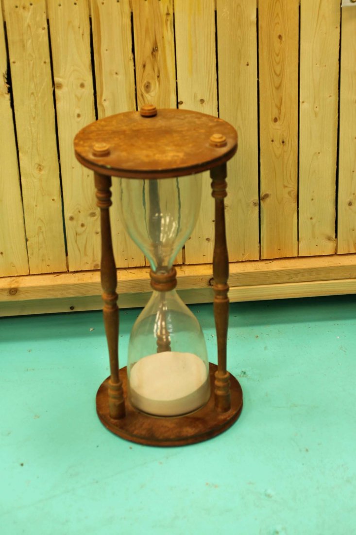 Very Large Hourglass with Wood Stand (1 of 2)