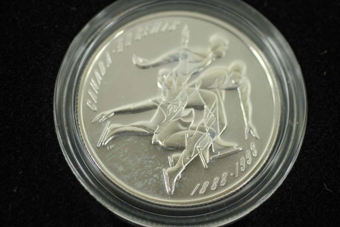 1998 Sterling Silver Canadian 50 Cent Piece Skating (1 of 4)