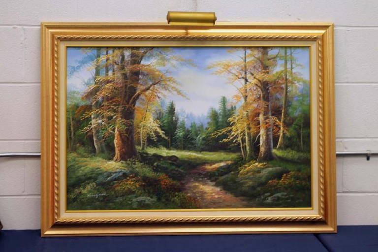 Framed Landscape Painting Signed Kingman