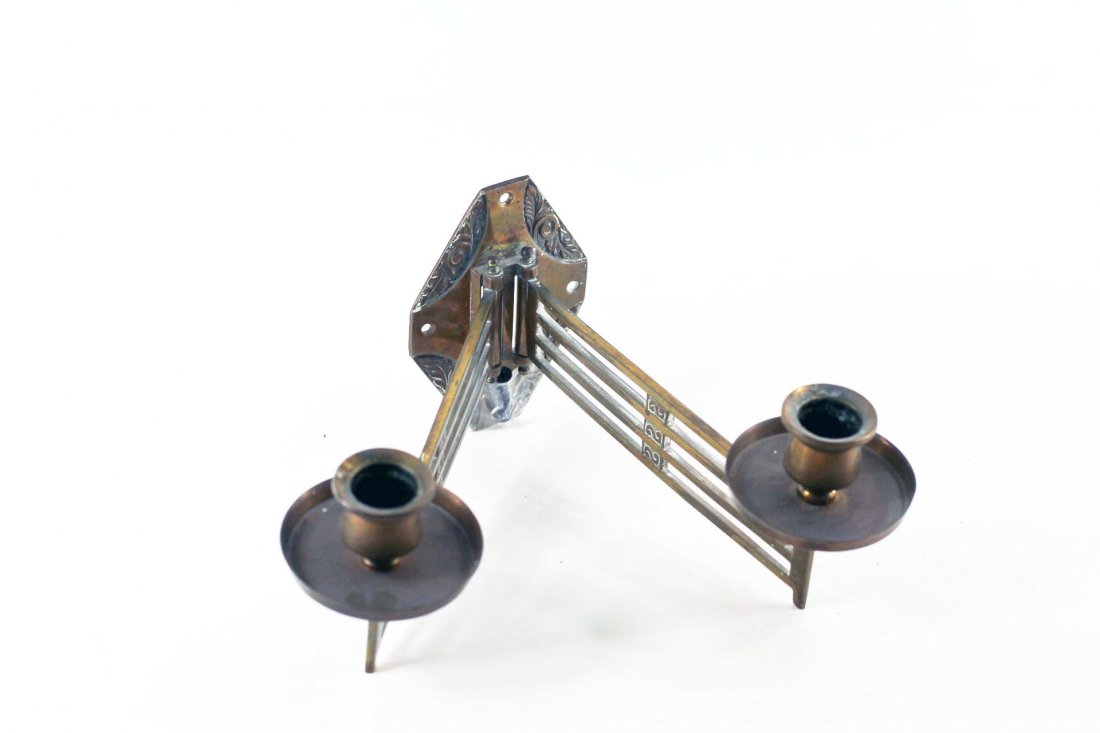 Art Deco Brass Wall Mount Candle Holder (1 of 4)