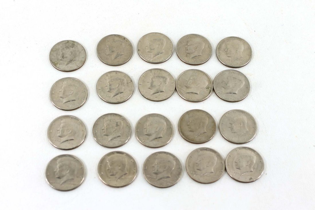 Lot of 20 Kennedy Half Dollars from the 1970s (1 of 5)
