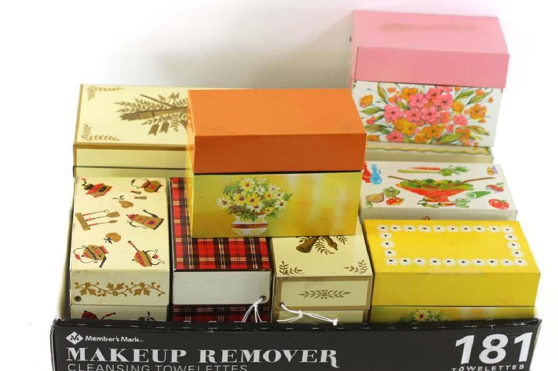 Lot of 9 Metal Recipe Boxes (1 of 1)