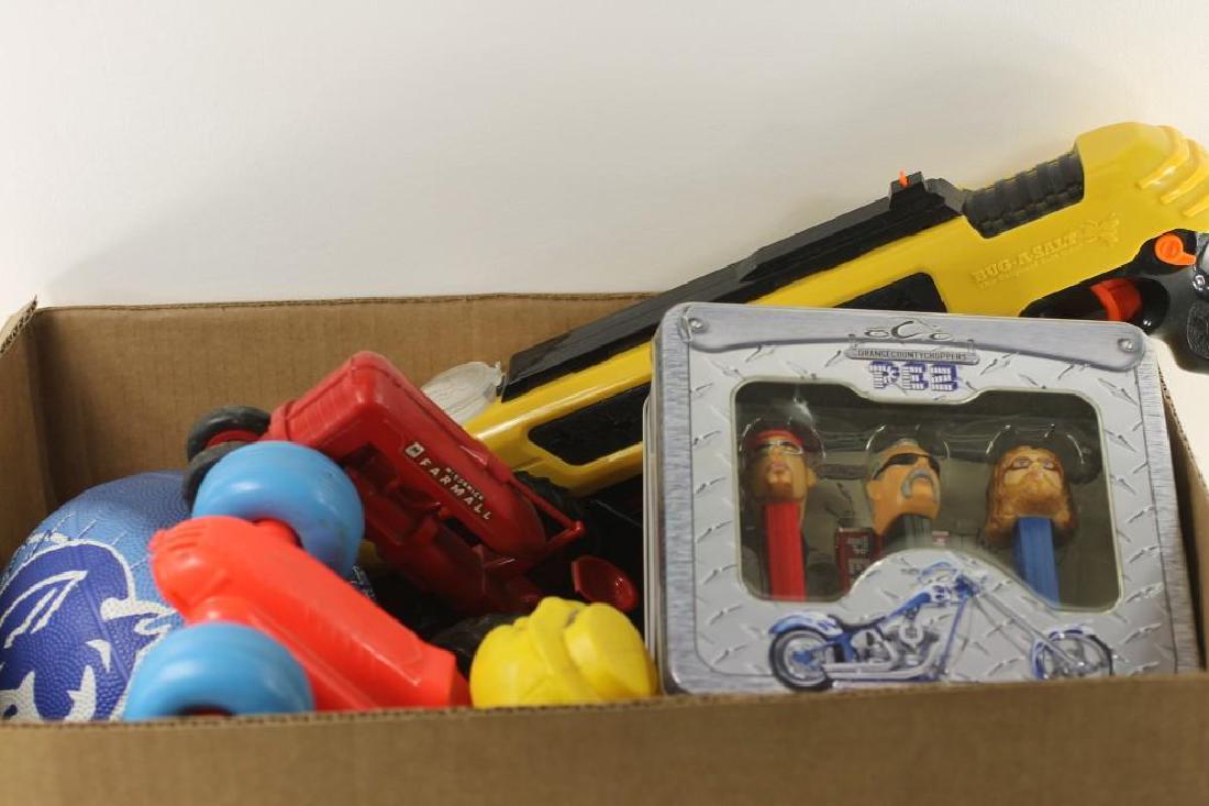 Lot of Vintage and Collectible Toys incl Tractors and: Lot of Vintage and Collectible Toys incl Tractors and Pez Dispensers