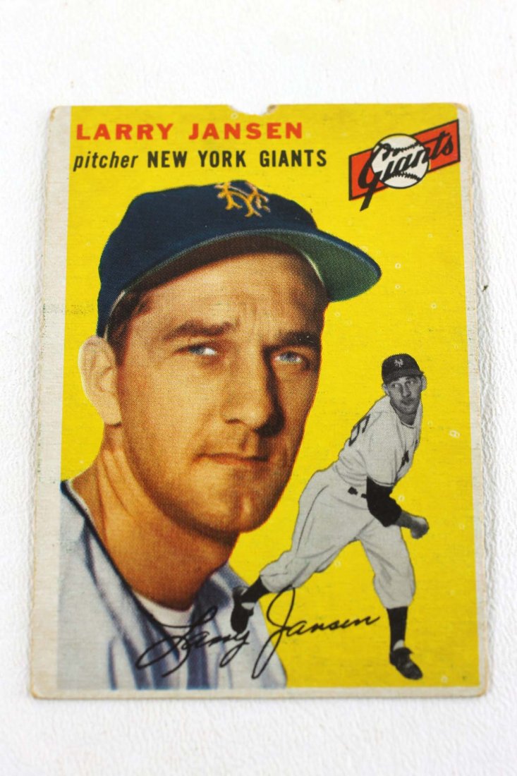 1954 Topps #200 Larry Jansen Baseball Card (1 of 3)