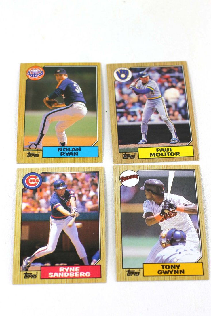 Lot of 4 1987 Topps Baseball Cards incl Nolan Ryan (1 of 2)