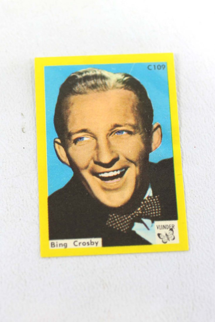 Vlinder Matches Film TV and Music Stars Bing Crosby: Vlinder Matchbook cover card Bing Crosby collectible