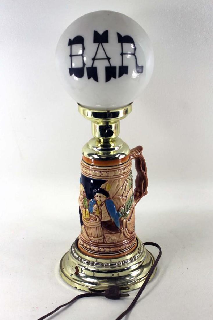 Bar Lamp with a Beer Stein Base