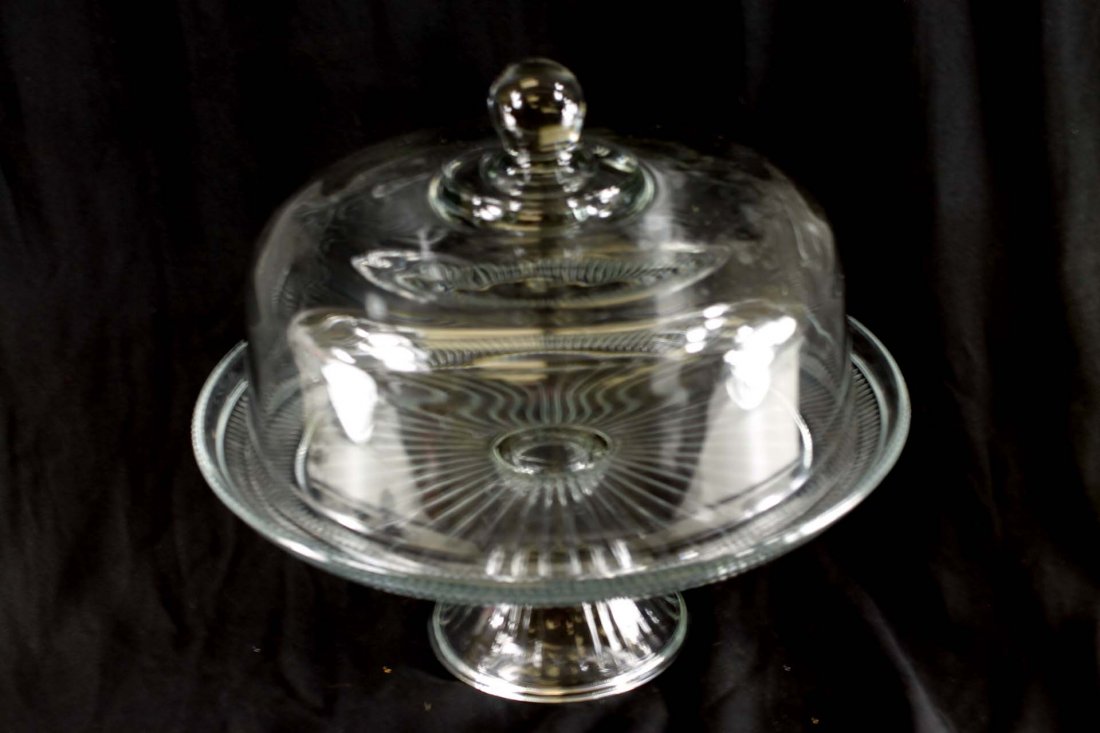 Glass Covered Cake Stand (1 of 1)