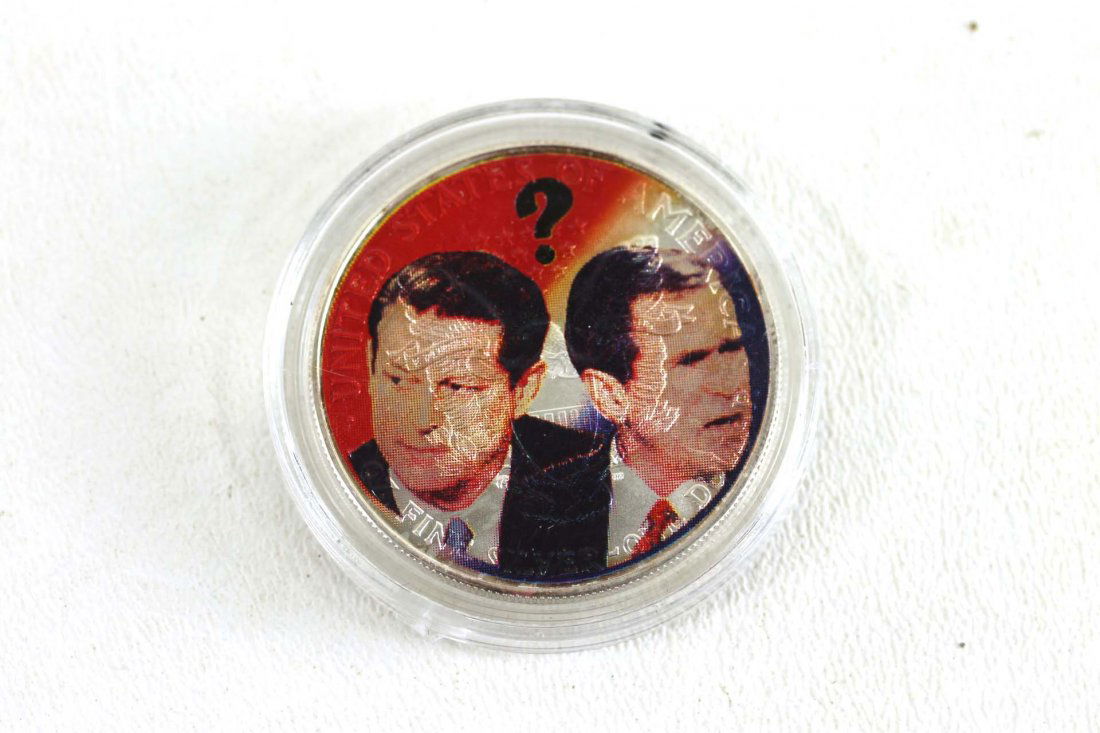 Silver 1 oz Coin Gore Bush Election 2000 Commemorative (1 of 2)