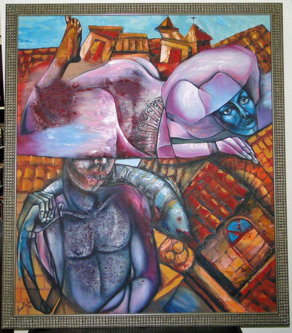Israel Gonzalez-Rivero Ochunylel Pescador Framed Acryli (1 of 2)