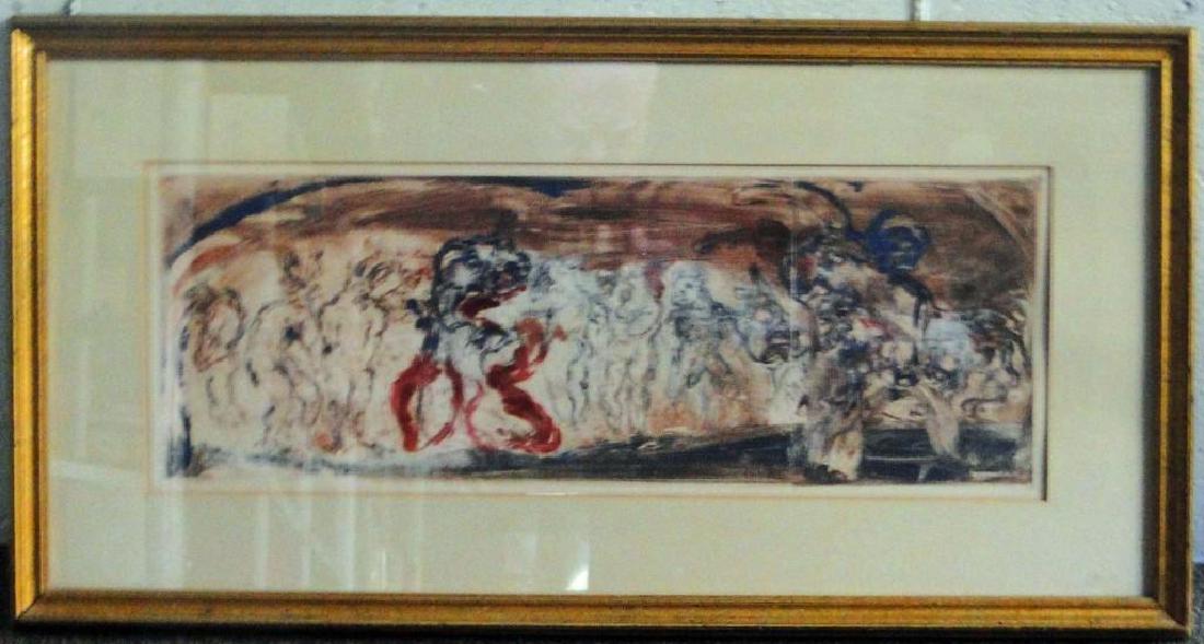 Adolf Benca Abstract Monoprint Signed and Dated (1 of 1)