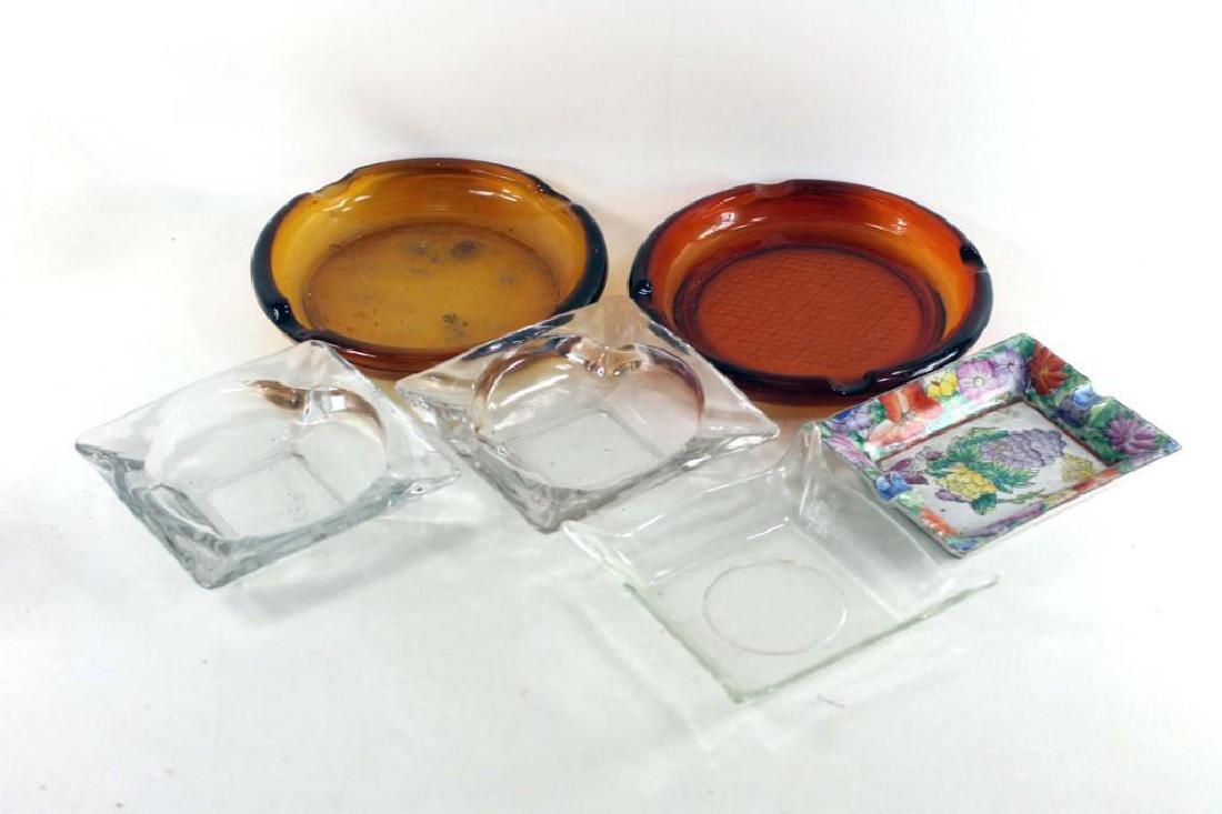 Lot of 6 Vintage Ashtrays: Lot of 6 Vintage Ashtrays