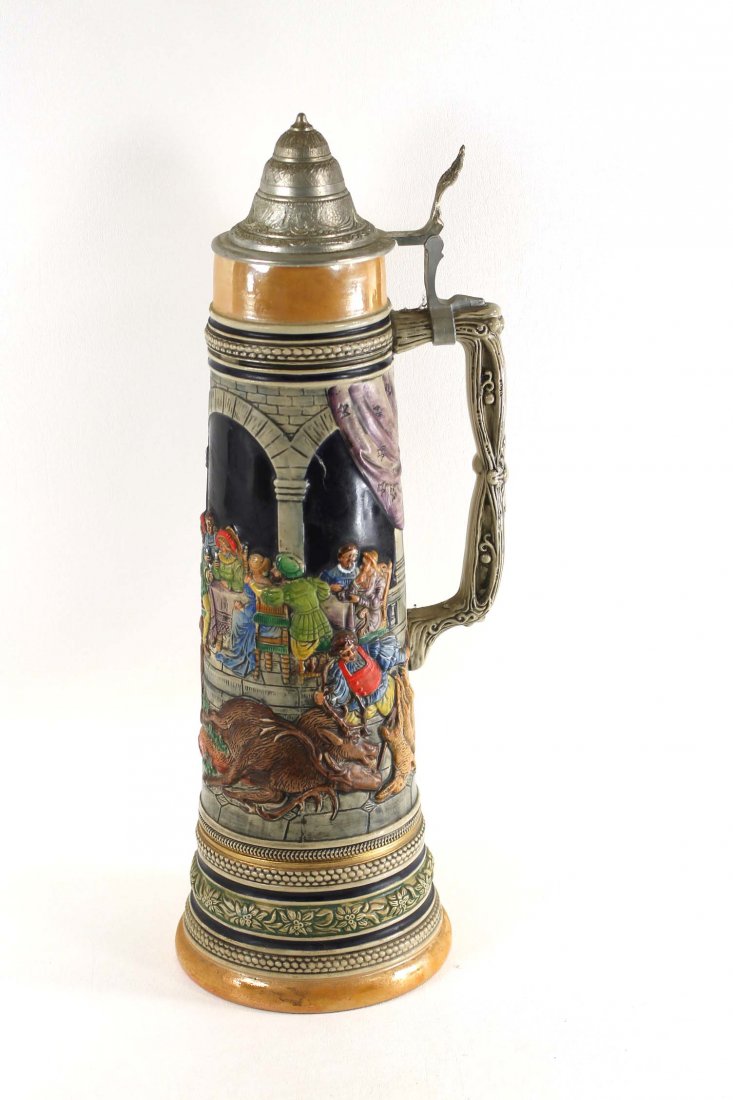 Very Large Vintage German Beer Stein Handarbeit (1 of 4)