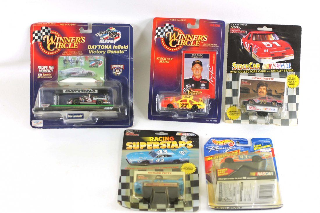 Lot of 5 Collectible Nascar Die Cast Cars incl Winners: Lot of 5 Collectible Nascar Die Cast Cars incl Winners Circle, Hot Wheels, etc