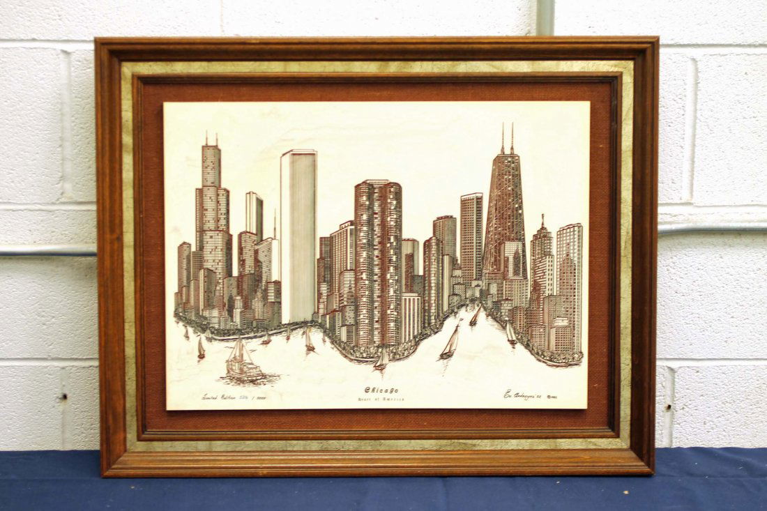 Rare Eugene Andreyev Framed Le Marble Etching X9