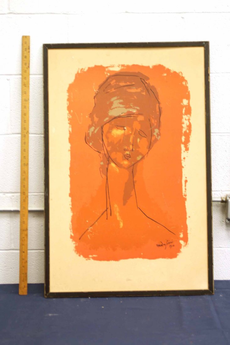 After Amedeo Modigliana (Italian,1884-1920), Tete de Fe (1 of 3)