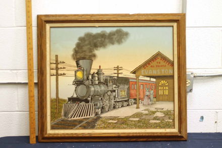 H Hargrove Framed Painting Of A Train Jul 26 2019 Denotter