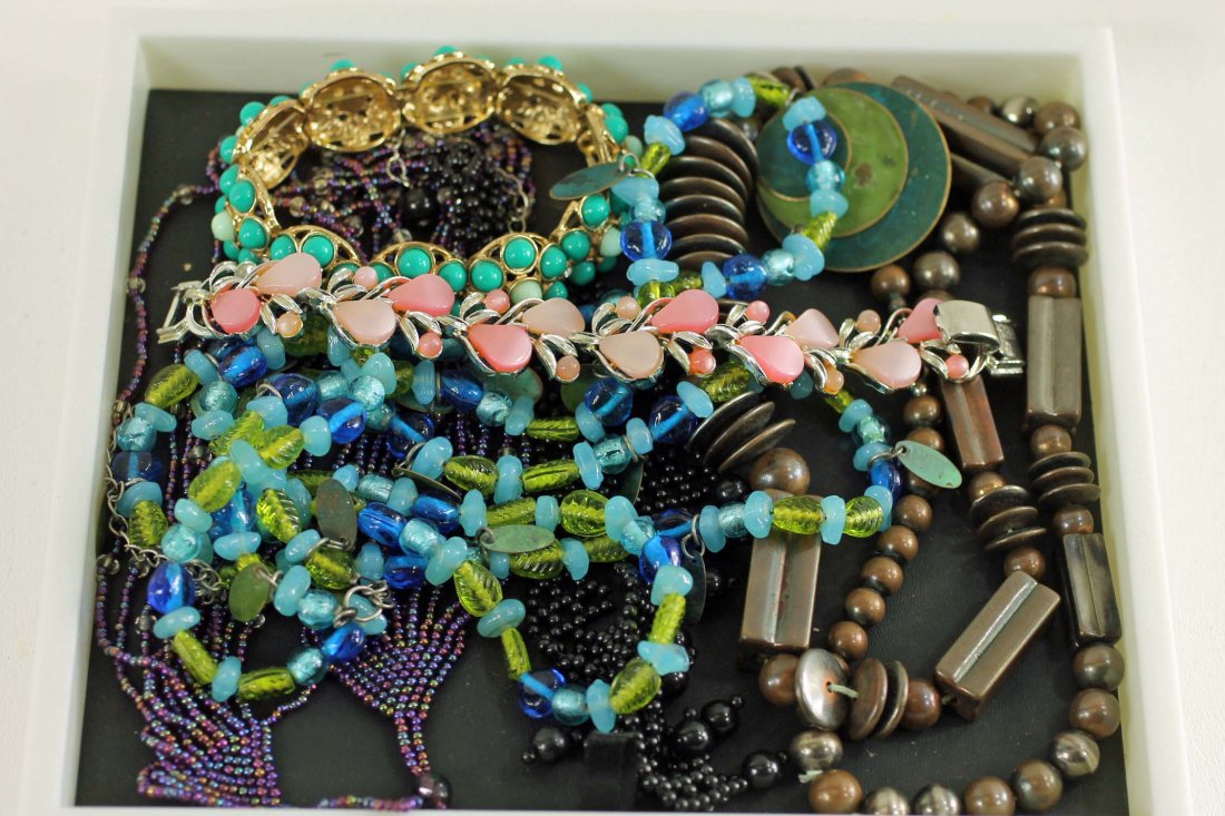 Lot of Costume Jewelry incl Coro Thermoset Bracelet: Lot of Costume Jewelry incl Coro Thermoset Bracelet Signed