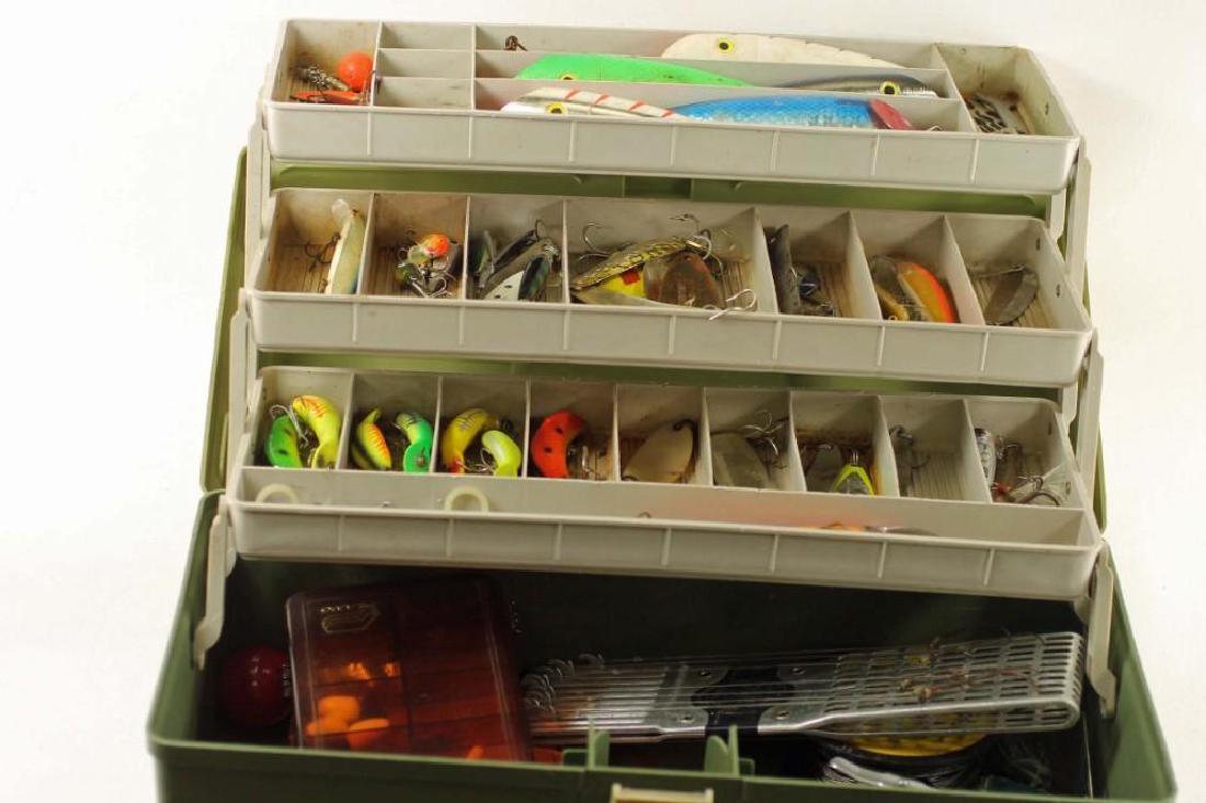 Fishing Tackle Box Full of Lures and Tackle: Fishing Tackle Box Full of Lures and Tackle