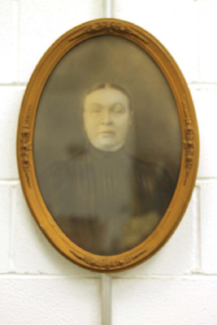 Antique Framed Oval Photo of a Woman (1 of 1)