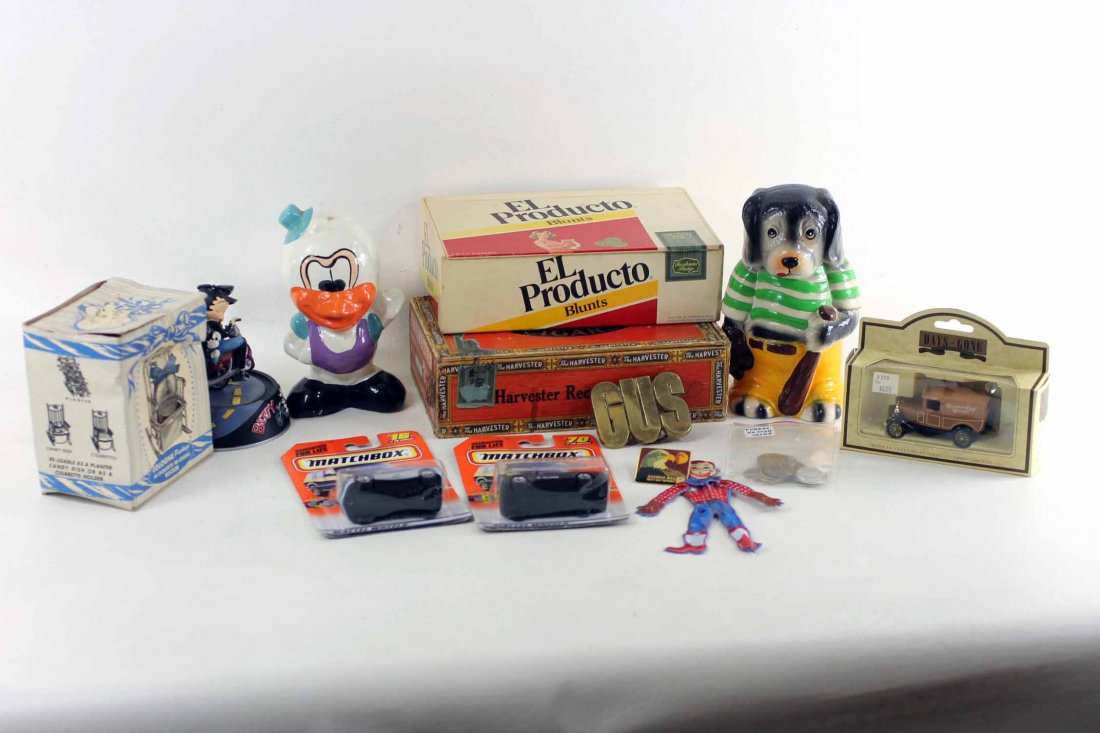 Lot of Misc Smalls incl Matchbox Cars, Ceramic Banks, C (1 of 4)