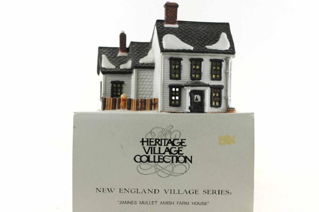 Dept 56 Jannes Mullet Amish Farm House: Heritage Village Collection New England Village Series porcelain Christmas house with original box