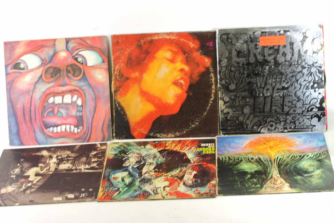 Lot of 6 Vinyl Records incl King Crimson, Jimmy Hendrix (1 of 4)