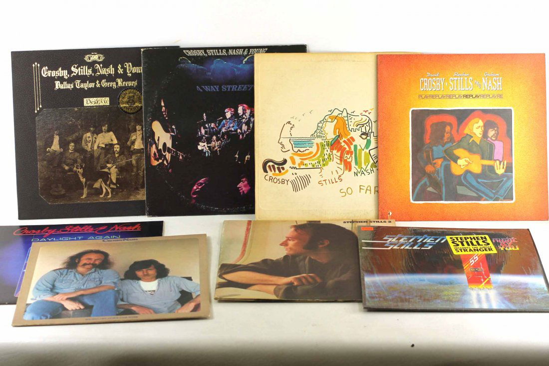 Lot of 8 Vinyl Records 33 RPM LPs Crosby Stills, Nash, (1 of 4)