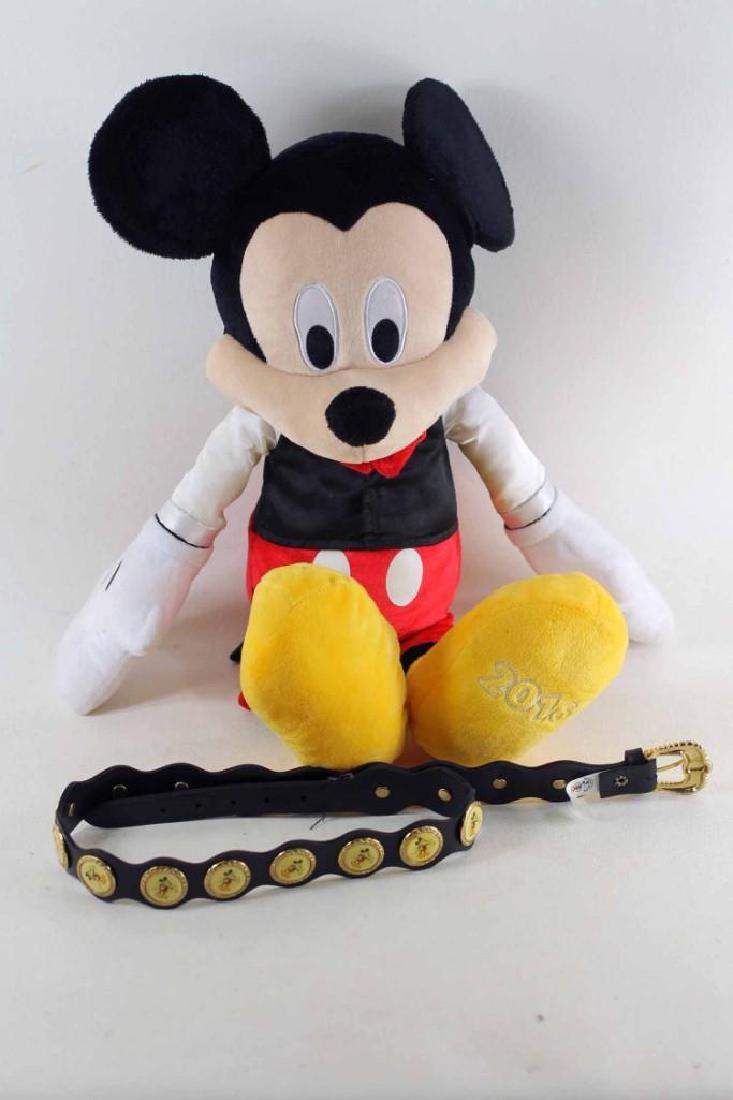 Plush Mickey Mouse and a Mickey Mouse Belt: Plush Mickey Mouse and a Mickey Mouse Belt