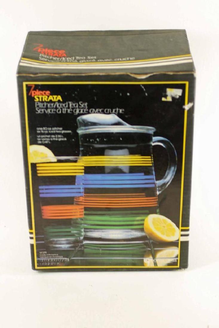 Indiana Glass Strata 7 Piece Ice Tea Set Pitcher and 7 (1 of 3)