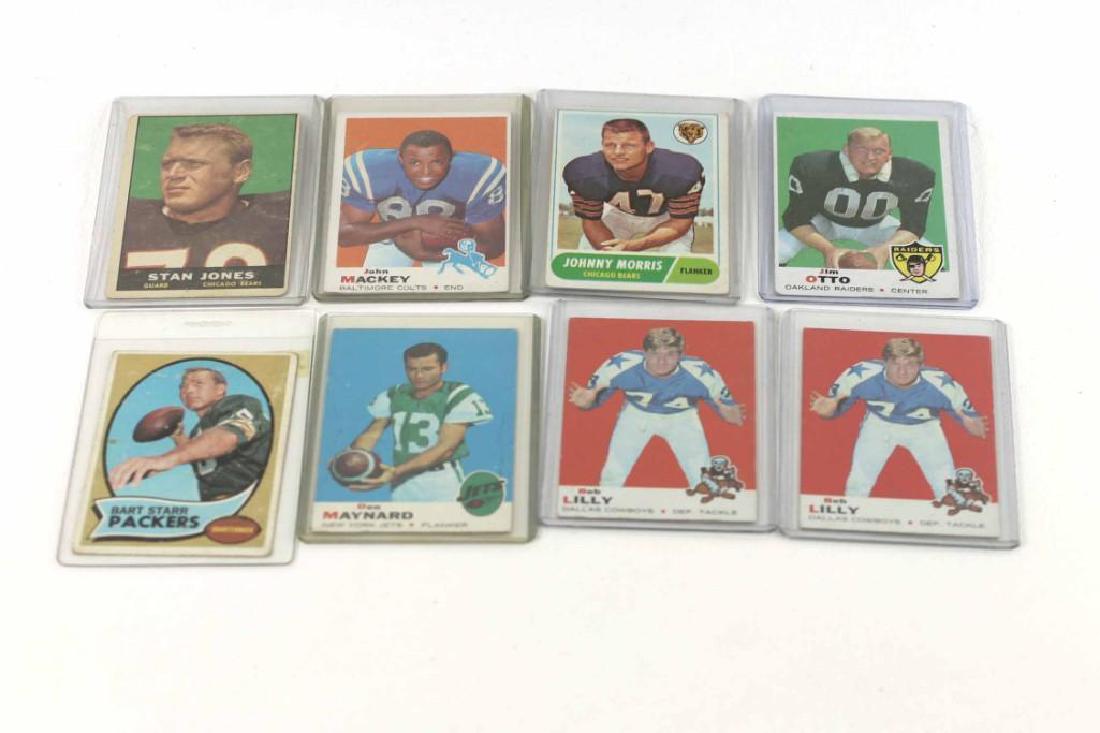 Lot of Football Cards: Includes Stan Jones, John Macket, Johnny Morric, Jim Otto, Bart Starr, Don Maynard, and 2 Bob Lilly