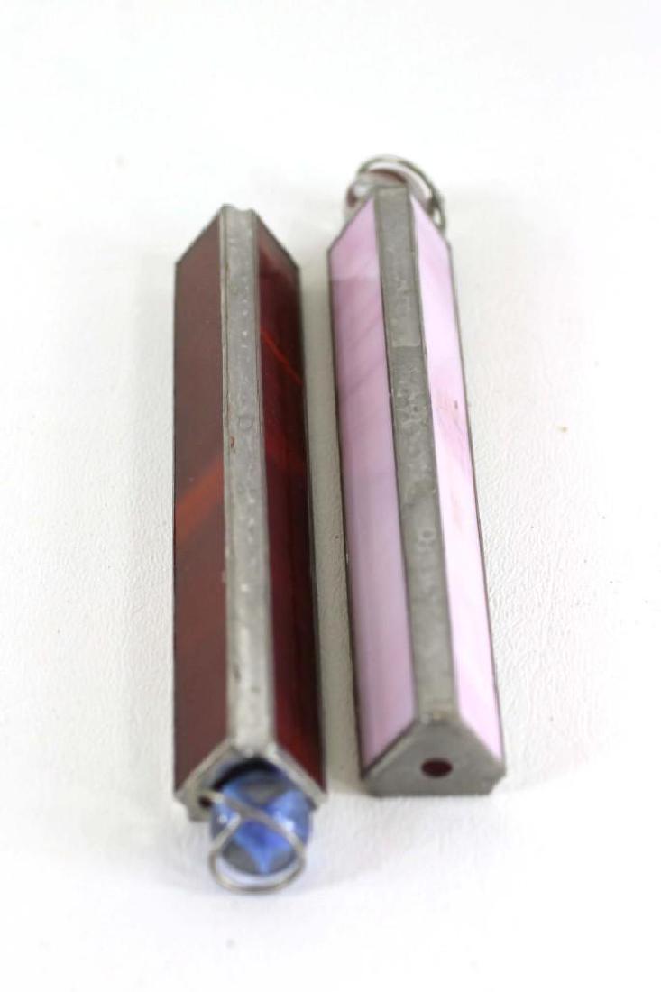 Lot of 2 Stained Glass Marble Kaleidoscopes: Lot of 2 Stained Glass Marble Kaleidoscopes