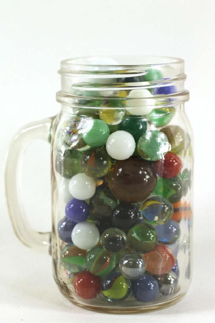 Mug Filled with Vintage Marbles: Antique Archaeology Mug Filled with Vintage Marbles