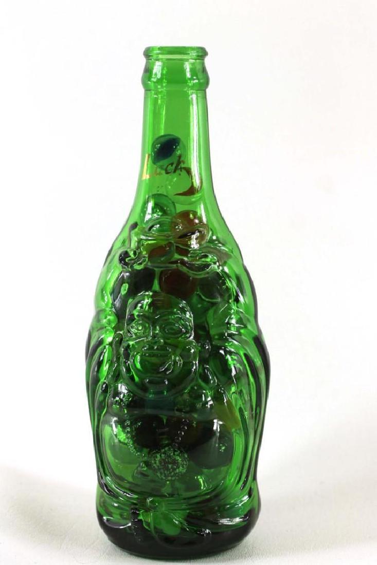 Lucky Buddha Beer Bottle Filled with Vintage Marbles (1 of 3)