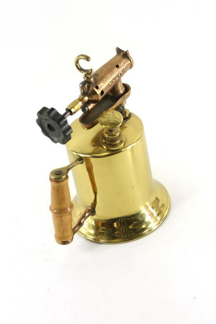 Vintage Blow Torch The Turner Brass Works with Wood (1 of 5)