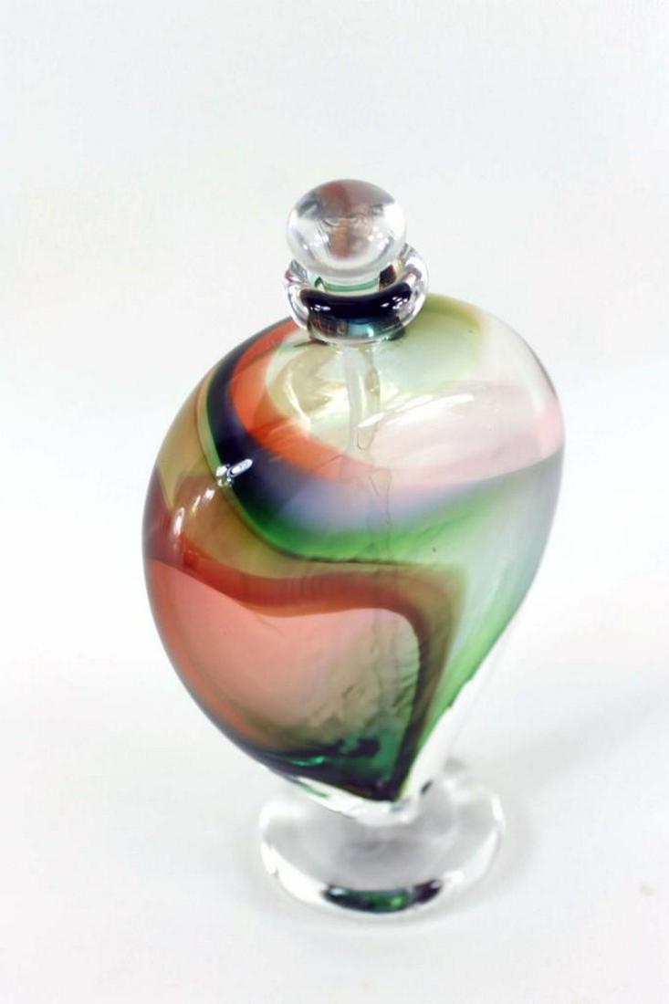 Art Glass Perfume Bottle Signed Gail D Gill Multi (1 of 4)