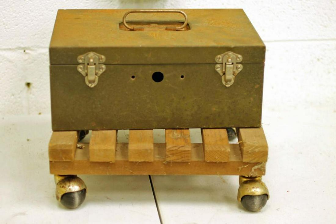 Metal Tool Box with Tools and Wooden Dolly (1 of 4)