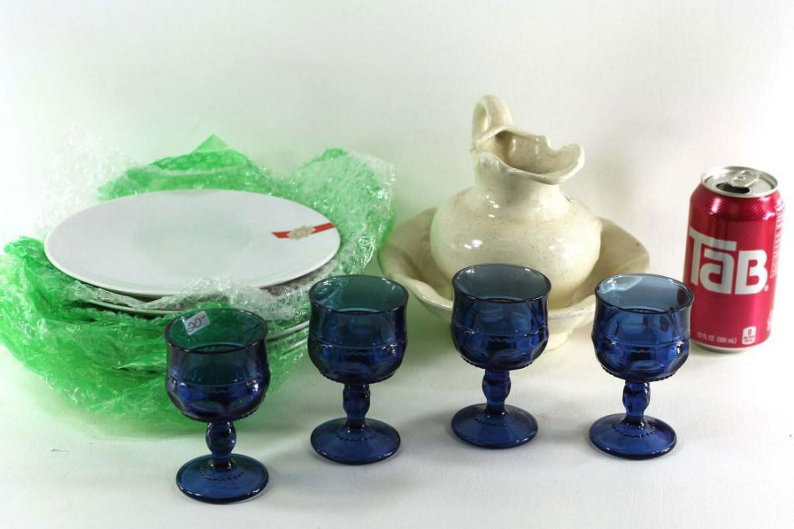 Kitchen Lot incl McCoy Pottery Bowl and Pitcher, Blue (1 of 2)