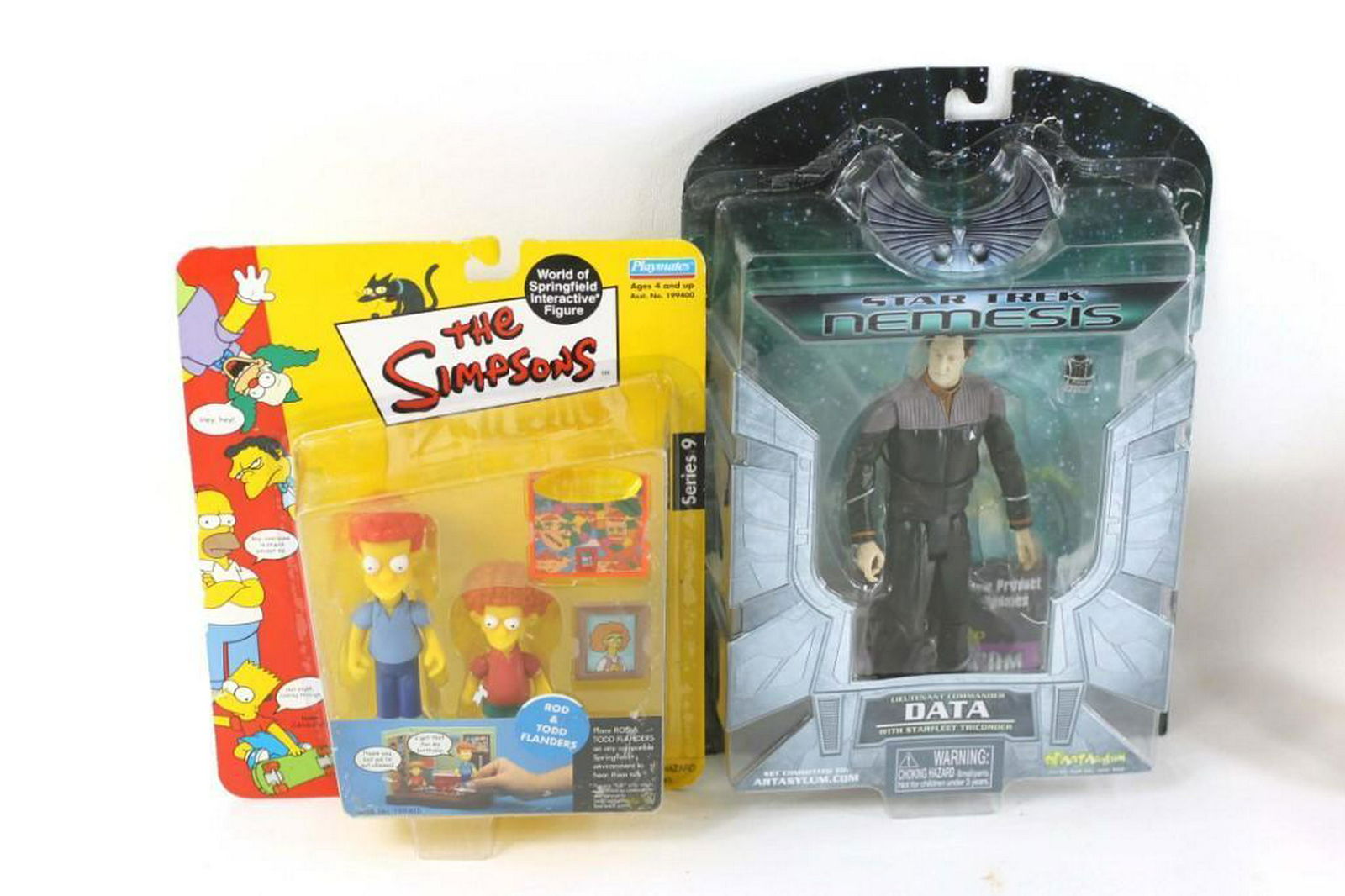 The Simpsons and Star Trek Nemesis Data Action Figures (1 of 1)