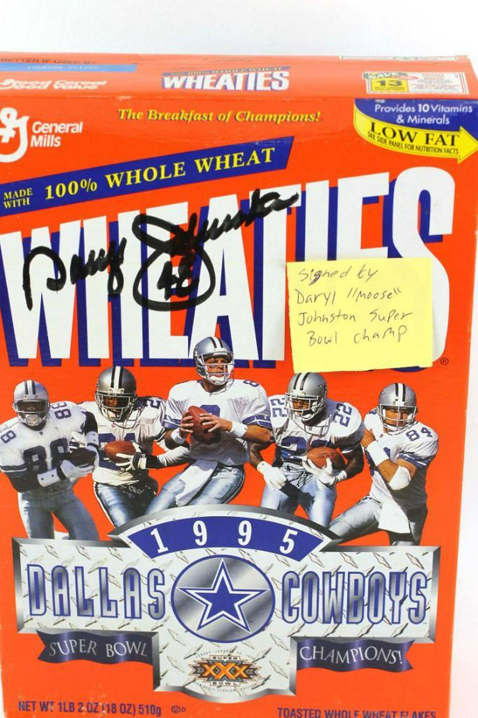 Unopened Box of Wheaties Signed Daryl Moose Johnson (1 of 2)