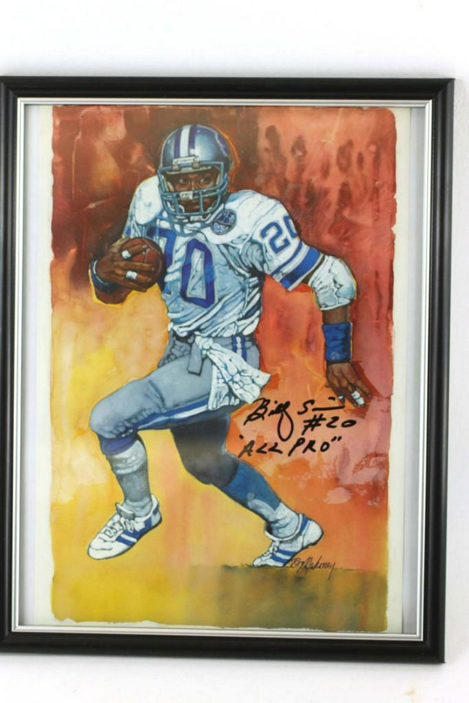 Billy Simms Autographed Picture with COA (1 of 2)