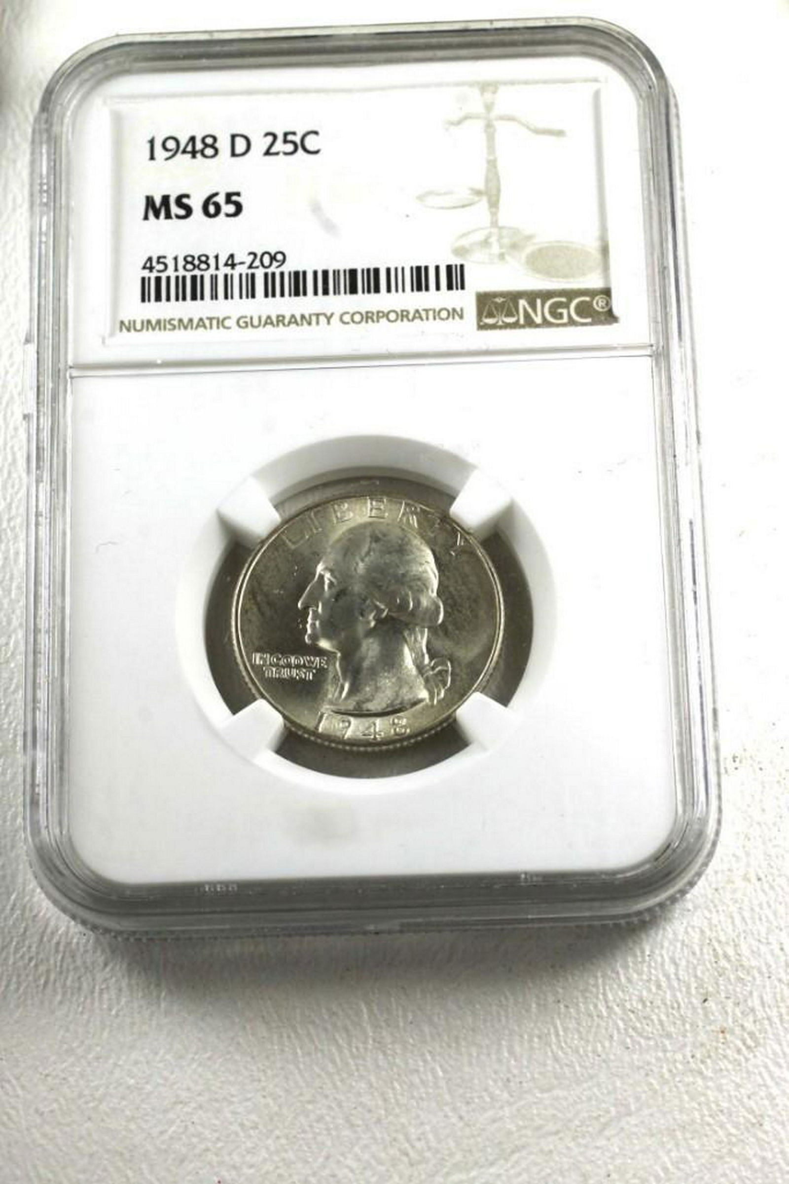 1948 D Quarter NGC Graded MS 65 (1 of 2)