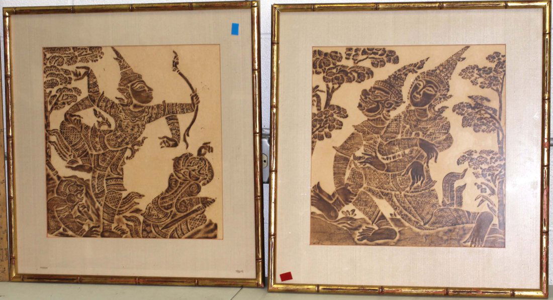 2 Framed Matted Prints of Indian Scenes (1 of 6)