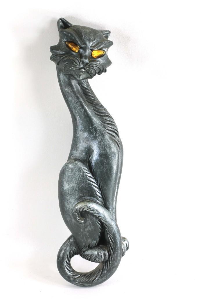 Mid Century Plaster Cat Wall Hanging (1 of 1)