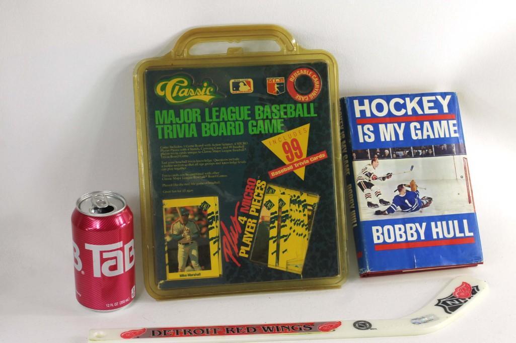 Sports Lot incl Baseball Trivia Board Game, Bobby Hull (1 of 3)