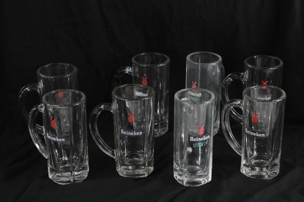 Lot of 8 Heineken Beer Steins or Mugs (1 of 1)