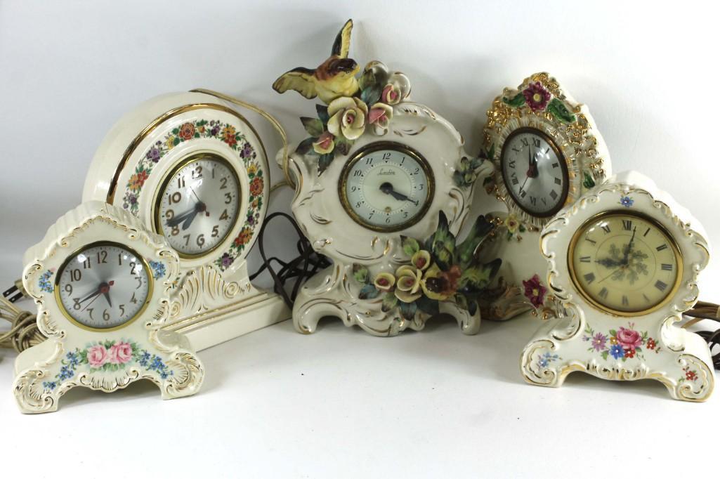 Lot of Vintage Ceramic Clocks (1 of 1)
